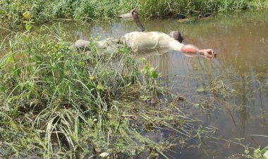 आजमगढ़,दीदारगंज/तीन दिनों से लापता पारस नाथ का शव मिला कुंवर नदी में,परिजनों ने लगाया आरोप