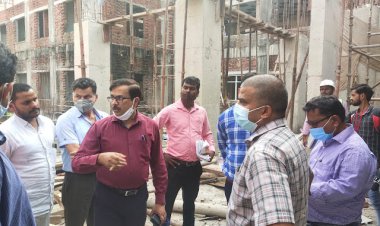 जौनपुर/निर्माणाधीन मेडिकल कॉलेज का निरीक्षण, जौनपुर जिला अधिकारी मनीष कुमार वर्मा