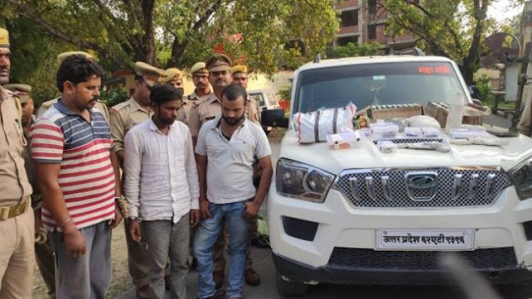 जौनपुर/ वाहन से भारी मात्रा में अवैध शराब बरामद,गिरफ्तारी से अवैध शराब के अड्डे का भंडाफोड़