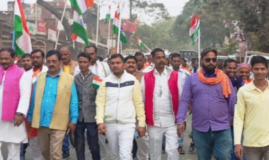 भारतीय जनता पार्टी ने निकाला परशुरामपुर मण्डल में तिरंगा यात्रा