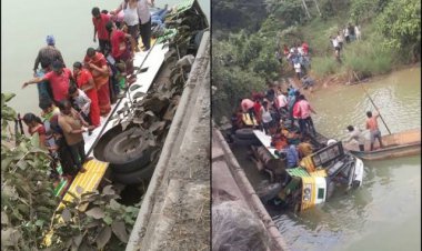 बस नाले में गिरने से 9 लोगों की मौत, 22 घायल..