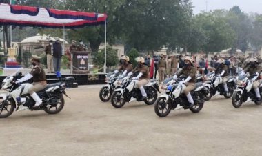 जौनपुर पुलिस लाइन में गणतंत्र दिवस पर परेड की तैयारियां...