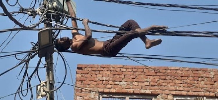 सिरफिरे युवक की हरकतों से डेढ़ घंटे पुलिस रही परेशान