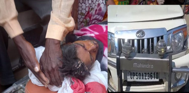 ऑटो गैरेज में बोलेरो घुसने से  मिस्त्री हुआ घायल