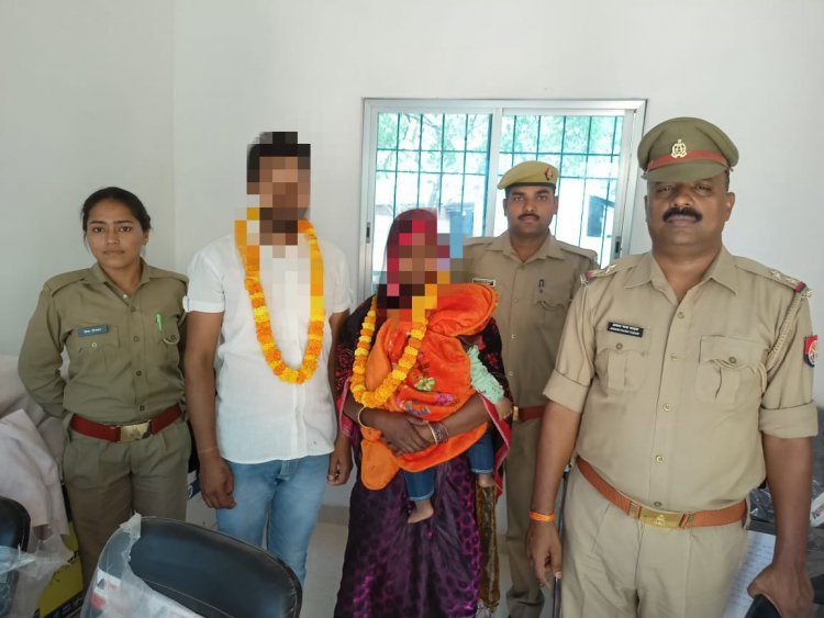 समाधान दिवस पर थाना गौराबादशाहपुर में पति-पत्नि के विवाद का किया गया निस्तारण।