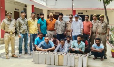 स्कार्पियो व टावर की 28 बैटरी समेत आठ चोर आए  पुलिस के सिकंज्जे में