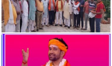 भाजपा कार्यकर्ताओं ने दिनेश लाल यादव निरहुआ की जीत का मनाया धूम धाम से जश्न