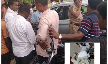 अज्ञात वाहन ने बाइक सवार को मारी टक्कर, मौके पर मौत