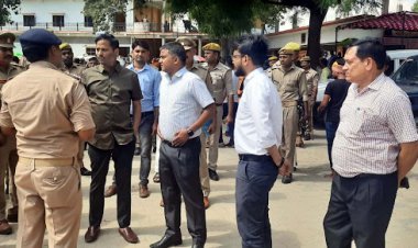 डीएम एसपी ने किया सुरक्षा व्यवस्था का जायजा