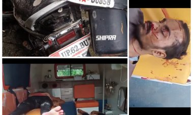 ट्रक की चपेट में आने से दो की  मौत..