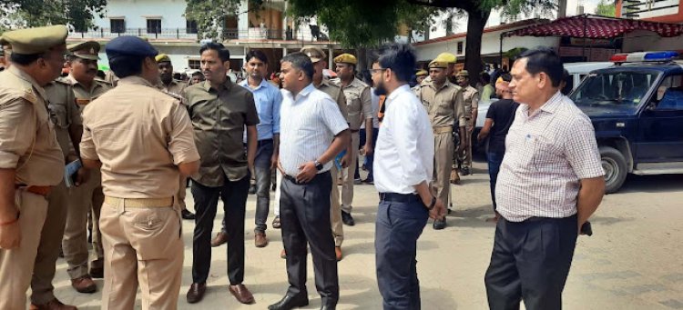 डीएम एसपी ने किया सुरक्षा व्यवस्था का जायजा