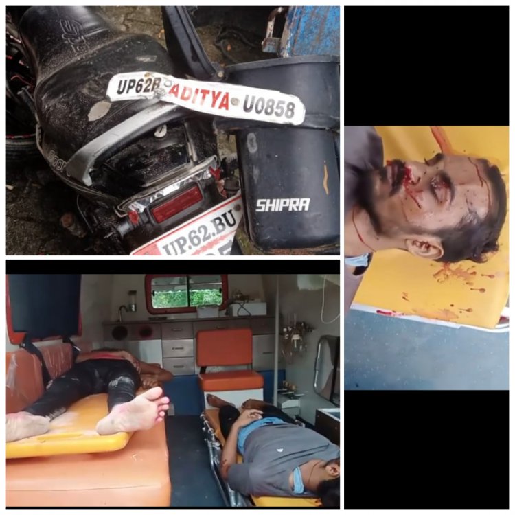 ट्रक की चपेट में आने से दो की  मौत..