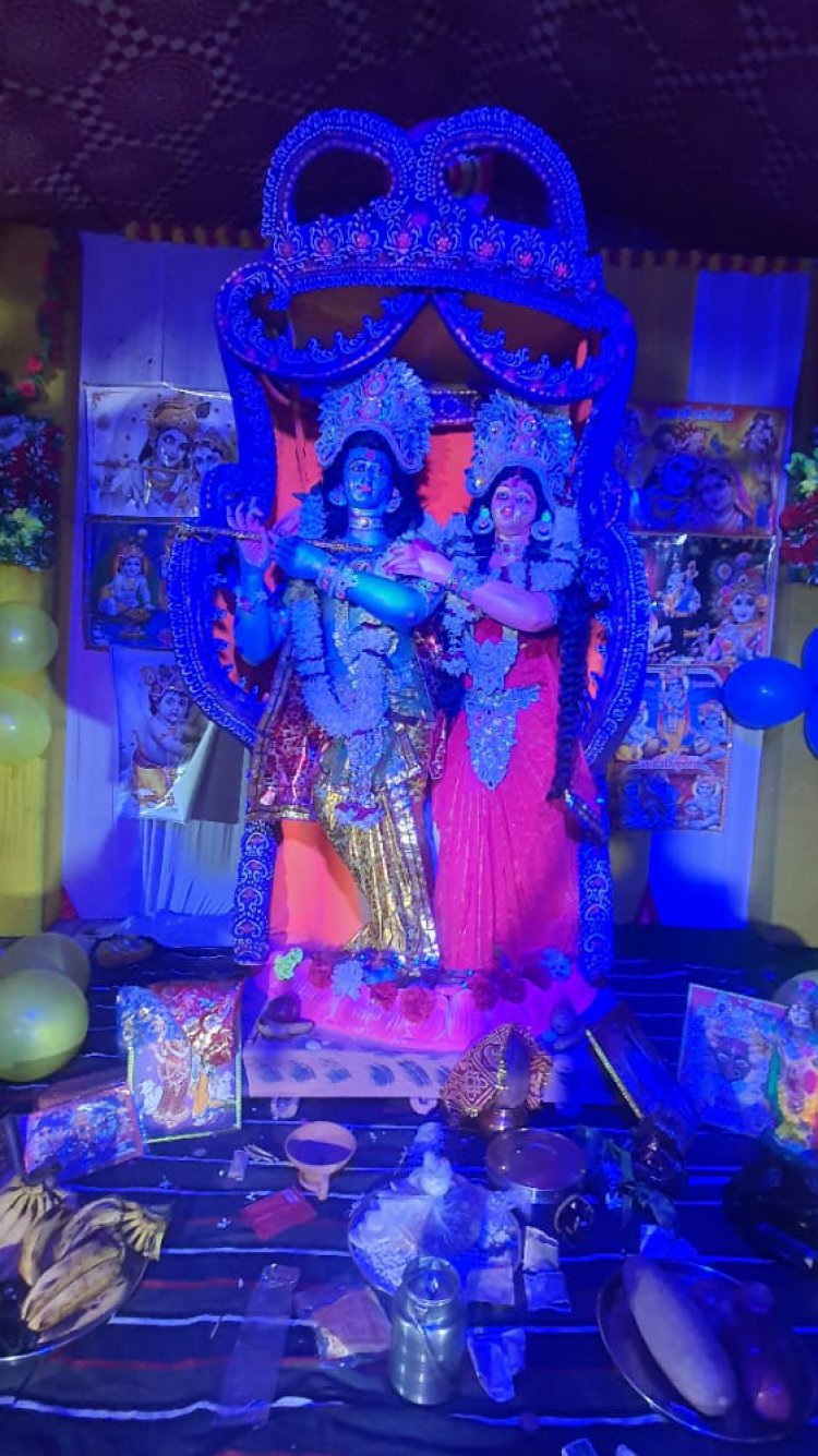 धर्मापुर भूलेमऊ/ श्रीकृष्ण जन्माष्टमी का त्योहार बड़े धूम धाम से