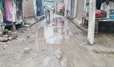 कमी किसकी है जरा एक नजर जौनपुर चंदवक के खलिया गांव के मुख्य मार्ग पर..