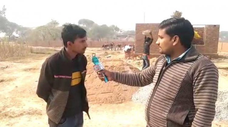 पानी की टंकी के निर्माण में हो रहा भष्टाचार