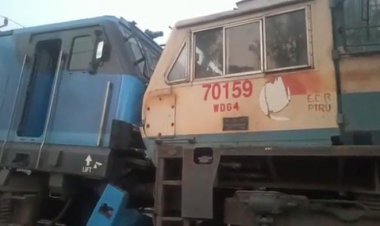 सुल्तानपुर में दो मालगाड़ियों में आमने-सामने हुई टक्कर, पटरी से उतरे कई डिब्बे