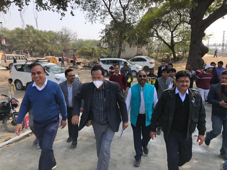 रेलखंड पर नवनिर्मित दोहरीकरण एवं विद्युतीकरण कार्य को रेल संरक्षा आयुक्त