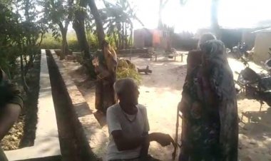 पीड़ित कि जमीन पर जबरजस्ती नाली व चकरोड निर्माण