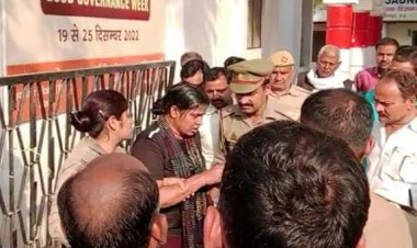 महिला ने की हाई वोल्टेज ड्रामा नाटकीय ढंग से आत्महत्या करने का किया प्रयास