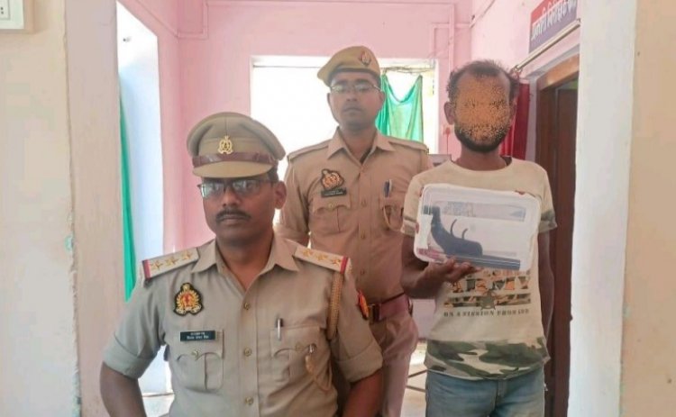 आर्म  ऐक्ट का अभियुक्त चढ़ा पुलिस के हत्थे