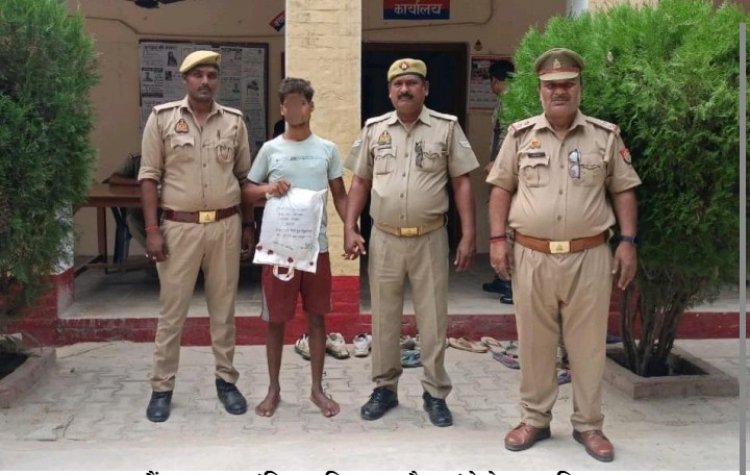 गैंगस्टर वांछित अभियुक्त चढा़ गाजा के साथ पुलिस के हत्थे