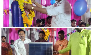 डॉ .भीमराव अम्बेडकर जी की जयंती पर सोलरलाईट गिफ्ट, इंजी.अजय प्रताप पाल 