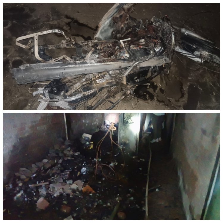 कड़ी मेहनत व पसीने की कमाई पर फिरा पानी, सब जलकर हुआ राख