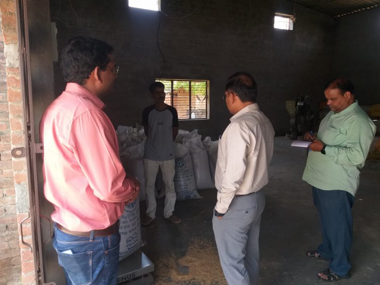 राजकीय गेहूं क्रय केंद्र सिकरारा का निरीक्षण, अनुज कुमार झा