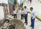 वाजिदपुर में क्षतिग्रस्त इंटरलॉकिंग सड़क का डीएम ने किया निरीक्षण, शीघ्र मरम्मत के दिए निर्देश
