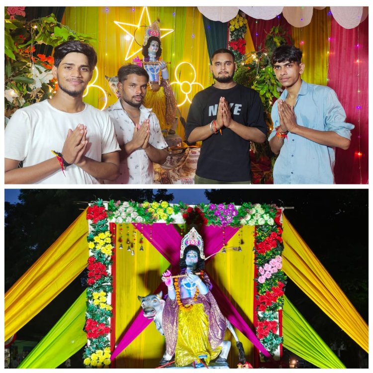 जौनपुर।  धर्मापुर बाजार में धूमधाम से मनाई गई श्रीकृष्ण जन्माष्टमी, भक्ति में सराबोर दिखे श्रद्धालु